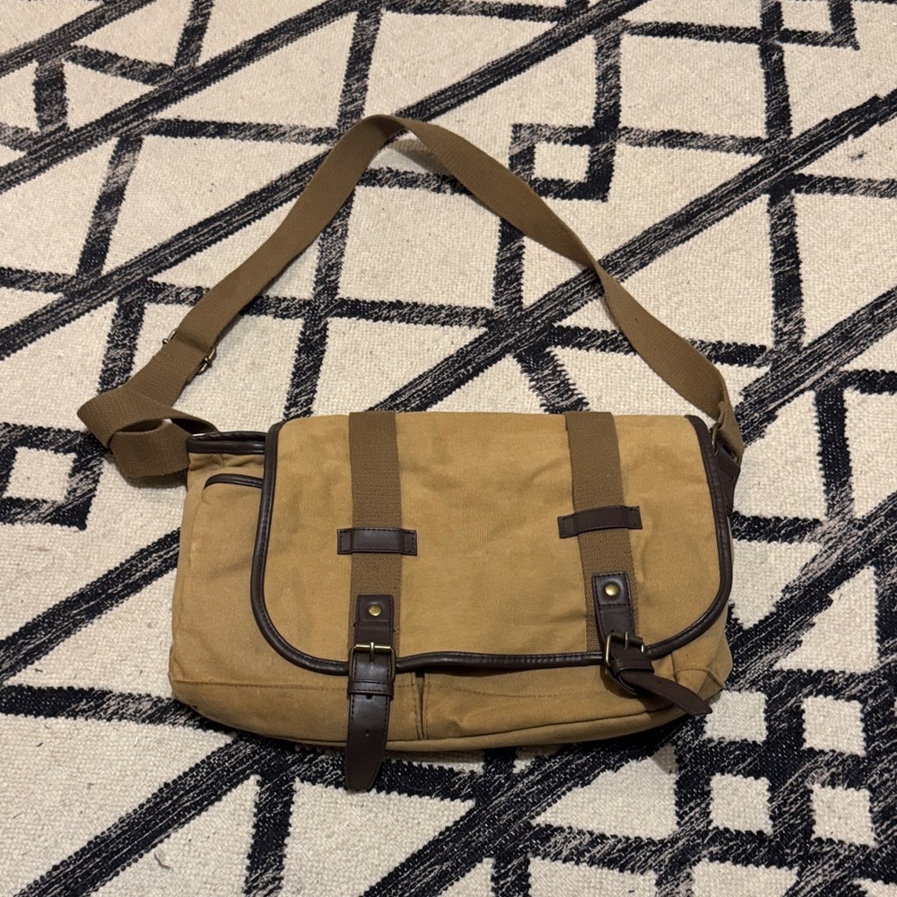 Goodfellow & Co Brown Canvas Messenger Bag